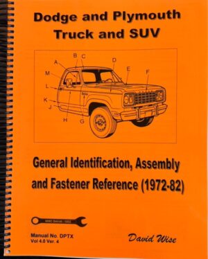 Dodge and Plymouth Truck and SUV Manual (DPTX Vol 4)